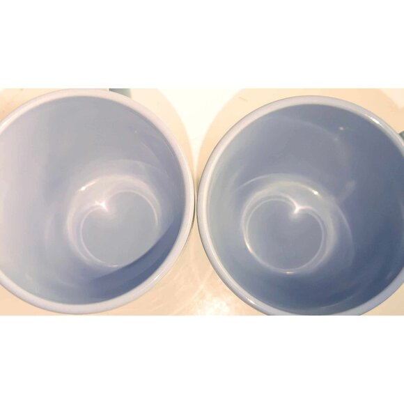 Corelle Coordinates Stoneware Light Blue Coffee Cocoa Tea Mugs Set Of 2 - Picture 5 of 6